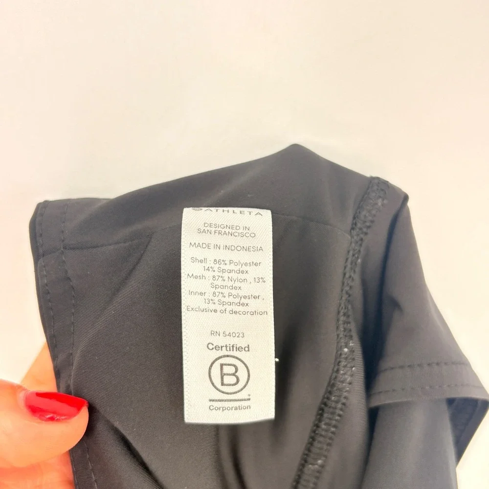 Athleta Women's Running Shorts Black Athletic Workout Training Gym‎
